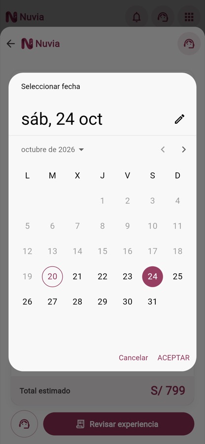 Pick the day and time